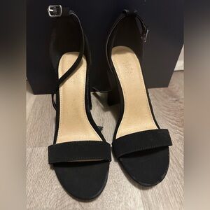 Charlotte Russe Black Strappy Heels